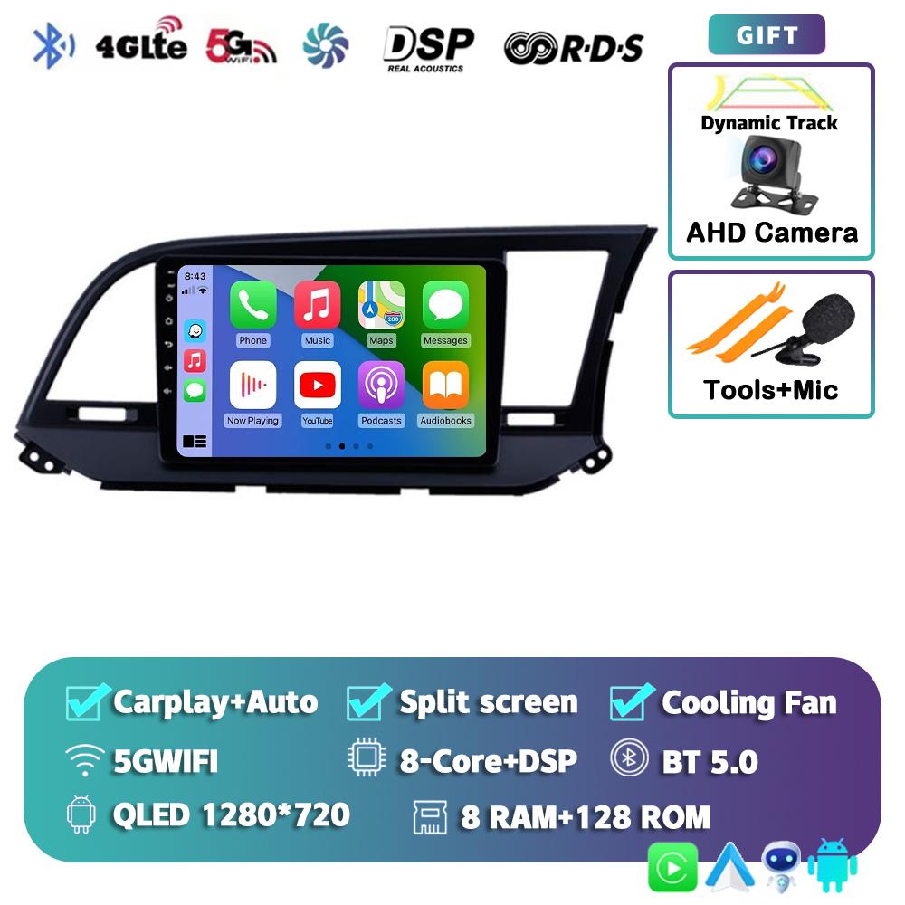 Android 14 Carplay Car Radio For Hyundai Elantra 6 2015 2016 2017 2018 GPS Navigaion Multimidia Video Player Stereo Head Unit 4G