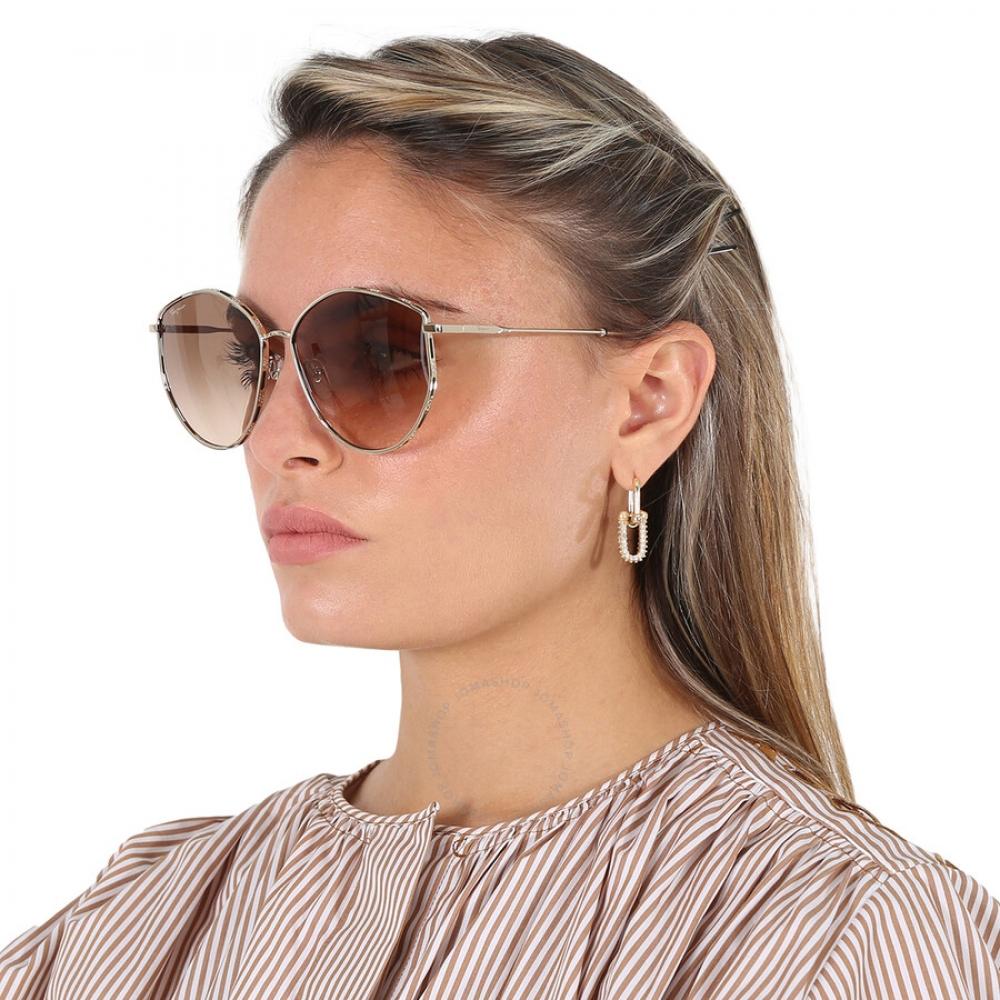 Salvatore Ferragamo Brown Gradient Irregular Ladies Sunglasses Sf264s 796 60