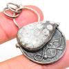 Natural Fossil Coral Gemstone Handmade 925 Sterling Silver Pendant 1.97" I0T29