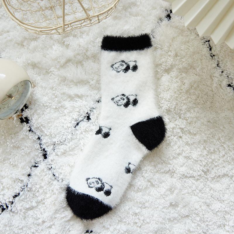 Женские термоноски, пушистые носки для зимы и осени, носки для девочек, модные теплые цветные носки для бега, женские носки для сна