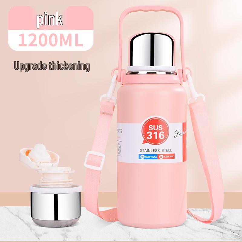 Stainless Steel Large Capacity Travel Kettle Thermos - Portable Outdoor Sports Water Cup
