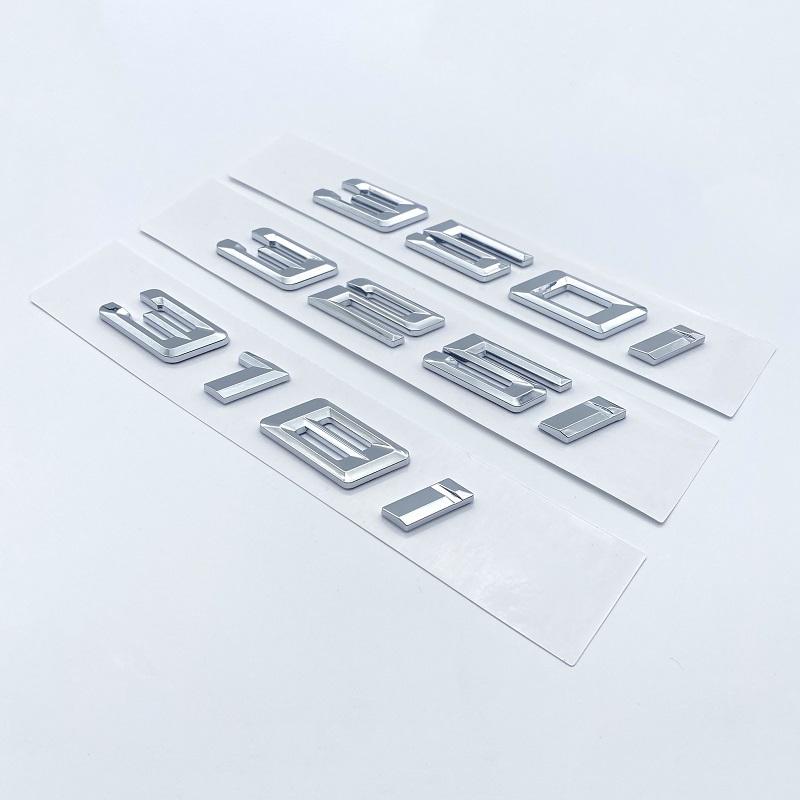Новый шрифт Цифры Буквы 316i 318i 320i 325i 328i 330i 340i GT Эмблема ABS для BMW 3 серии E90 E46 F30 Наклейка на багажник автомобиля