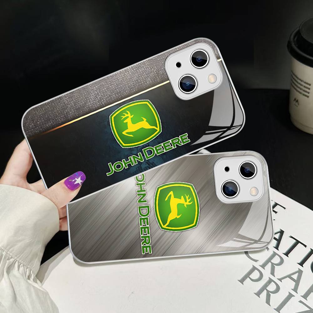 Green J-John Truck D-Deeres Tempered Glass For Iphone 14 13 12 11 Pro Mini XS MAX 14Plus X XS XR Fundas