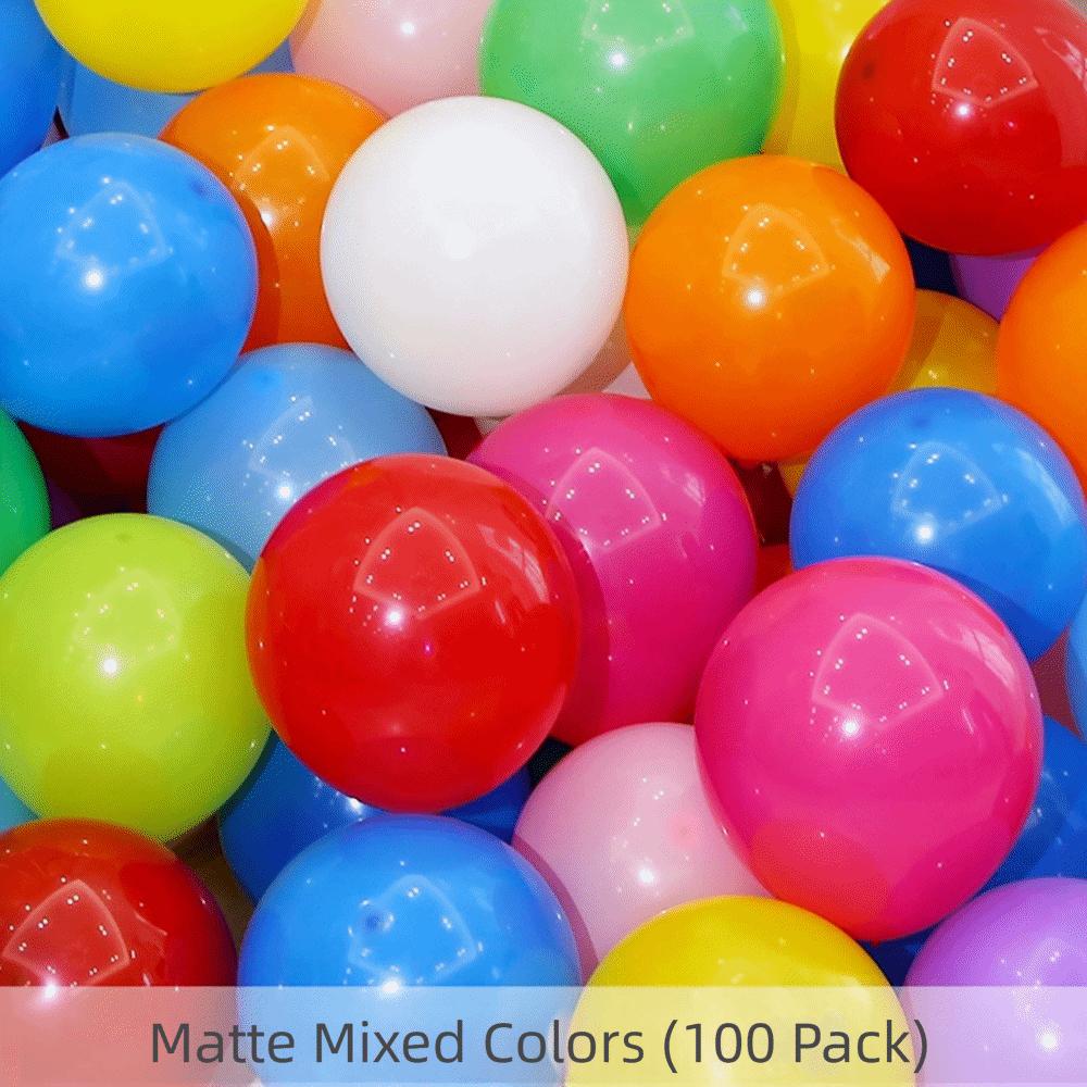 100pcs 10 Inches Rainbow Balloon Mixed Color Multicolor Balloon Macaron Balloon Party Decoration