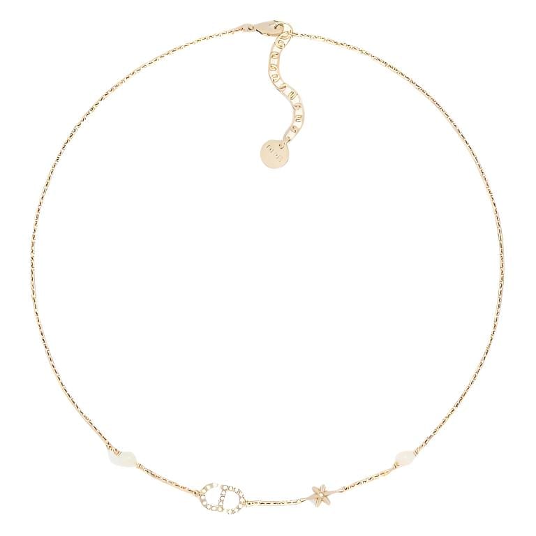 DIOR Resin Necklaces Unisex Light Gold N3571WOMCY_D03S