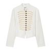 2026 summer new European and American cross-border women's clothing street fashion rope knot buckle decoration slim jacket w018 1837