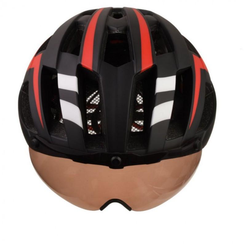 Matte Finish Integrated Cycling Helmet With Magnetic Goggle Attachment Road Mountain Bike Riding