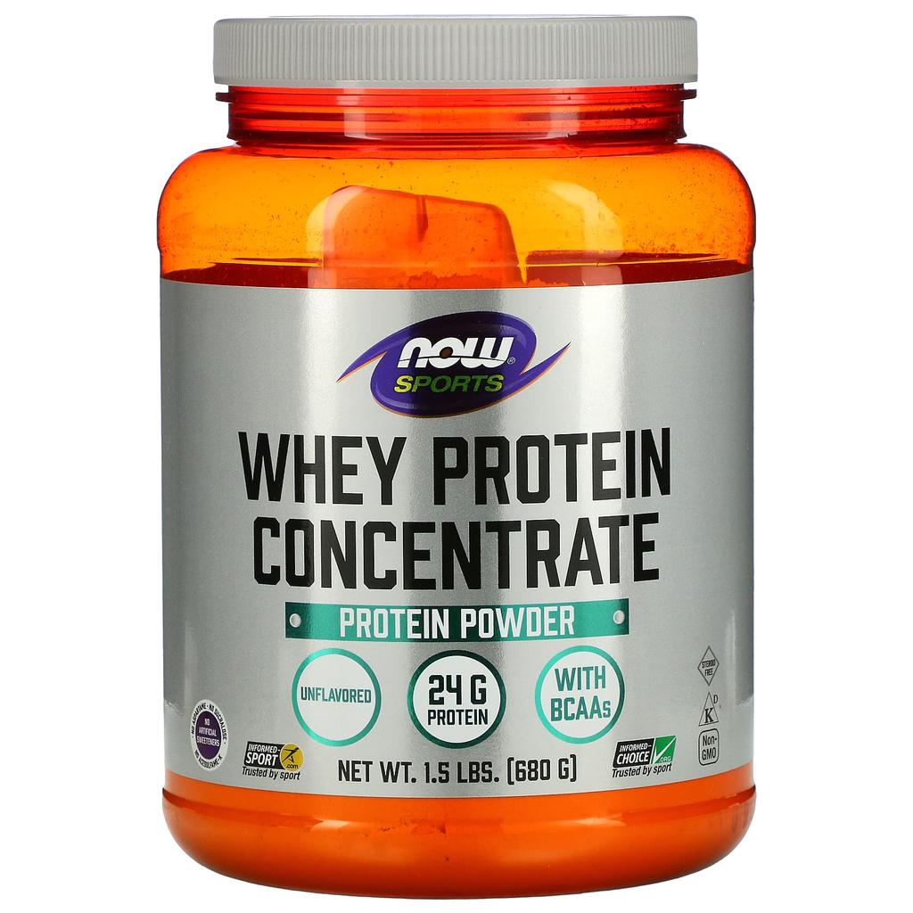 Now Foods Sports, Whey Protein Concentrate, Naturally Unflavored, 1.5 Lbs (680 G)