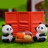 Resin Diy Panda Figurines Microlandscape Craft Set Miniature Tea Decor Party