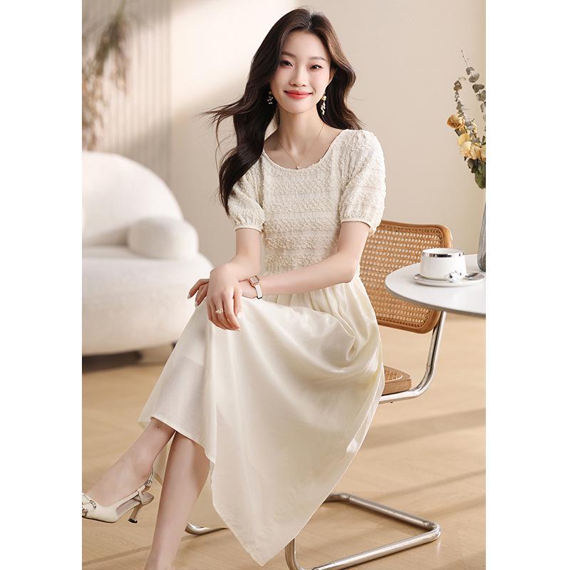 Женское летнее белое платье с драпировкой - Элегантный дизайн в французском стиле