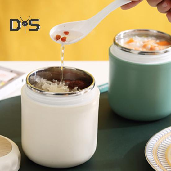 Банка для еды из нержавеющей стали с вакуумной изоляцией, большая емкость, герметичный портативный изолированный контейнер для еды для горячего супа, посуда