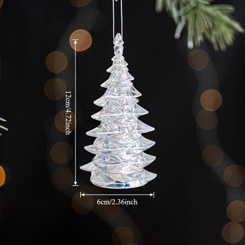 1 шт. Акриловые Подвески на Рождественскую Елку Разных Стилей Кристально Прозрачные Прозрачные Имитация Моделирования Домашнее Украшение Красочная Подвеска
