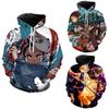Vibrant And Comfortable Demon Slayer 3d Printed Couples Hoodies With Long Sleeves