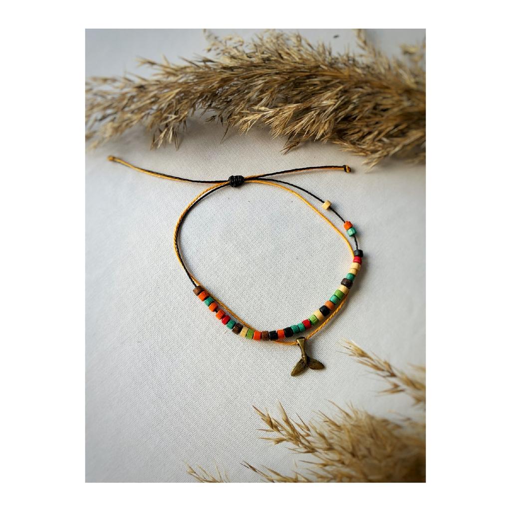 Настоящие чешуйчатые ножные браслеты в технике макраме