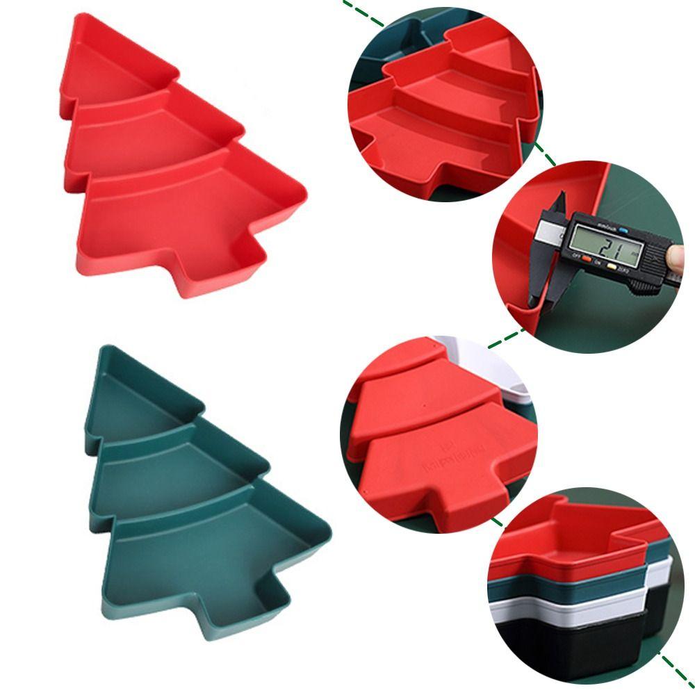 Big Capacity Plastic Candy Dish 3 Girds Plastic Tray Durable Tableware Home