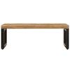 VidaXL Table basse 100x50x35 cm Bois de manguier solide et acier