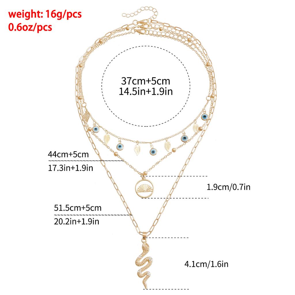 Аксессуары Подвеска Змеиный глаз Дьявола Цепочка на ключицу Креативный дизайн Многослойное ожерелье Аксессуары