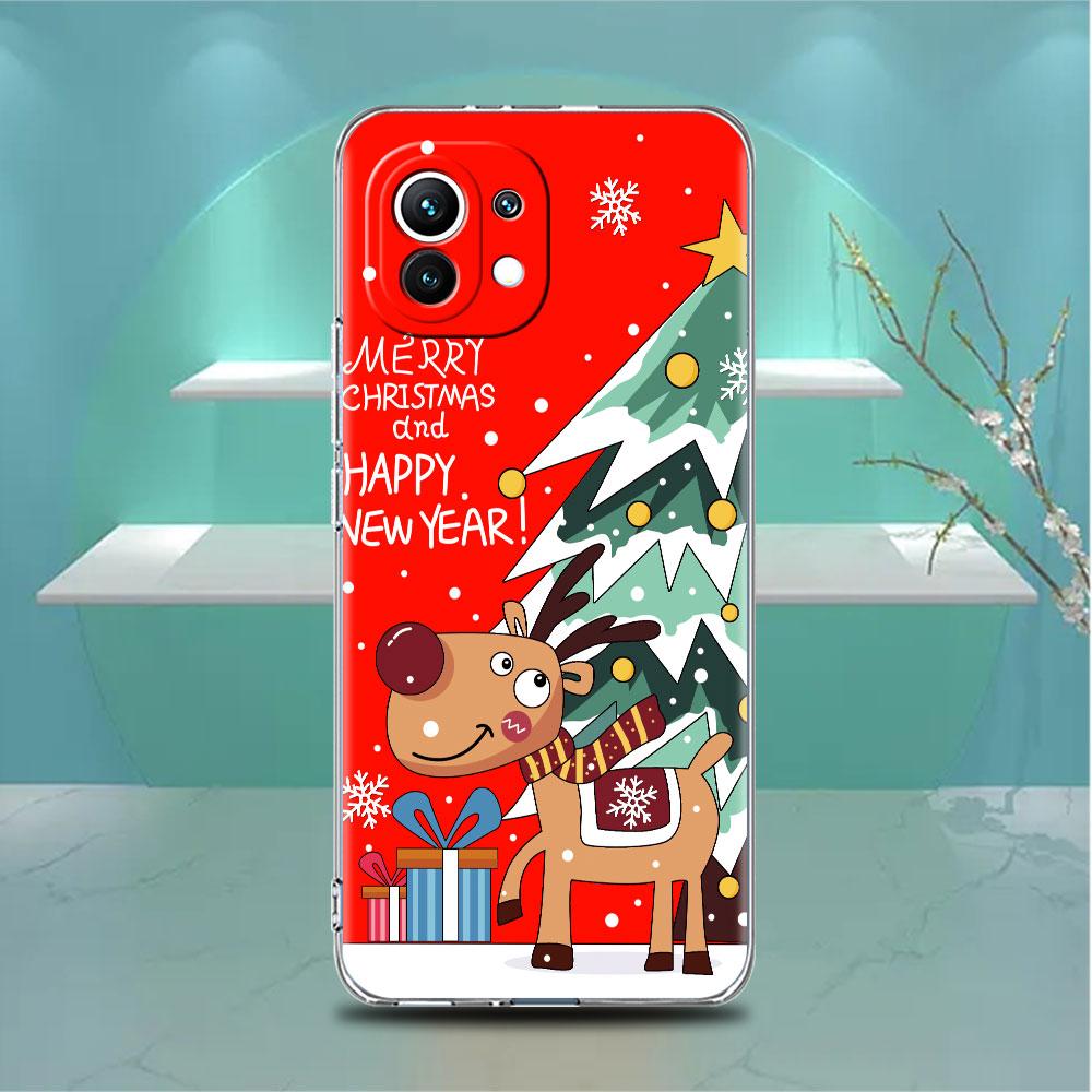 Милый прозрачный чехол со снеговиком для Xiaomi Mi Poco X3 NFC M3 Pro F3 F1 11 Lite 12 Note 10 11T 9T, прозрачный чехол для телефона