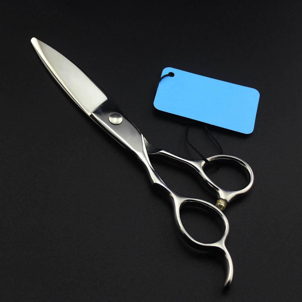 Стальные левые 6-дюймовые серебряные ножницы для стрижки волос парикмахерские ножницы Makas парикмахерские ножницы