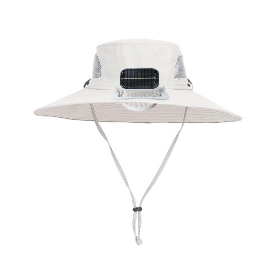 Широкополая шляпа от солнца с вентилятором на солнечной батарее, дышащая сетчатая шляпа с защитой от ультрафиолета для детей и мальчиков