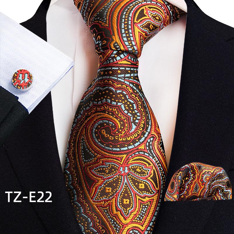Paisley Waist Flower Men's Tie, Pocket Square, and Cufflinks Set - 2025 Edition