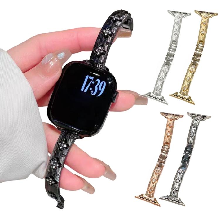 Quick Change Metal Watch Straps with Crystal Detailing for 38/40/41/42/44/45/49mm Multiple Device Size
