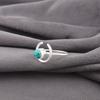 Blue Turquoise Gemstone Ring 925 Solid Silver Handmade Jewelry Fashionable Ring RR-54-25