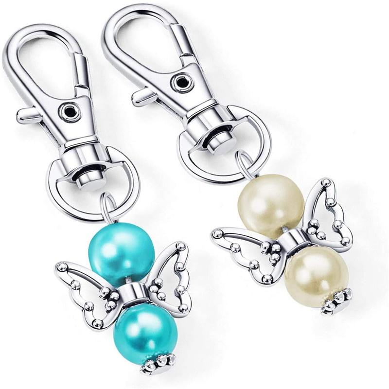 Креативный брелок с крыльями ангела-хранителя, а также органзовые мешочки и бирки с благодарностью. Товары для вечеринки по случаю рождения ребенка, свадьбы, дня рождения, подарков (Микс цветов 20 шт.)