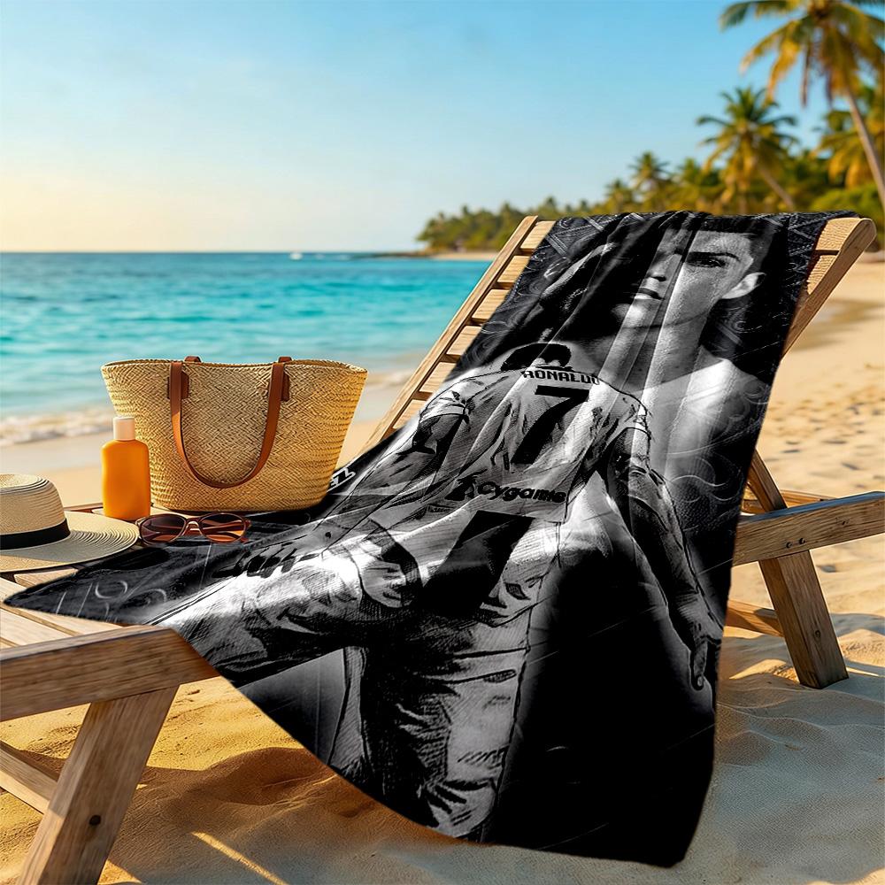 Cristiano Ronaldo Beach Towel Soft Durable Quick-Dry Comfortable Lightweight Suitable for Swimming, Gym, Camping, Yoga Vacation