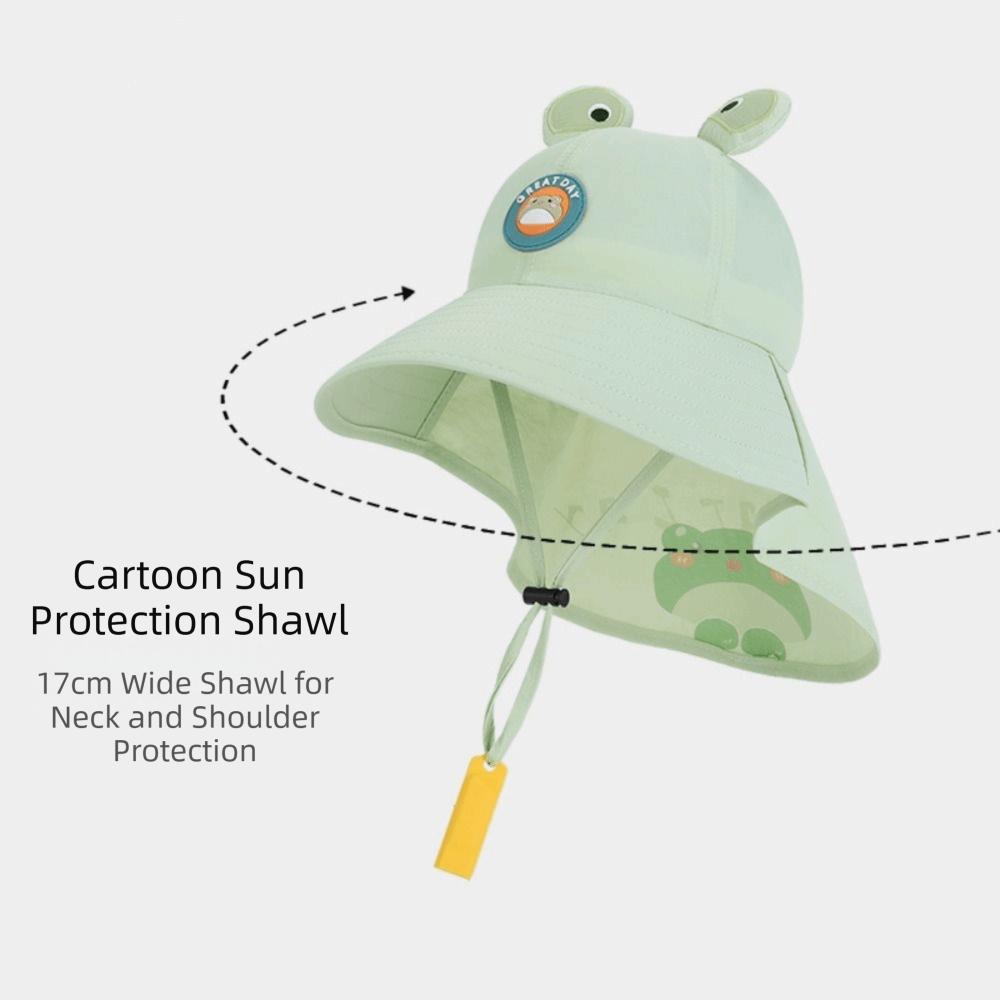 Whistle~ Big Brim Children's Sun Hat Extended Shawl Foldable Children Beach Cap Cap UV Resistant Kids Whistle Sunscreen Hat Baby