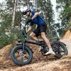 Urlife T5 Foldable Electric Bicycle 20" Fat Tire 750W Motor Fully Suspended Adult Electric Bike 48V 13Ah Dual Disc Brakes 7 Speed Max Load 120Kg