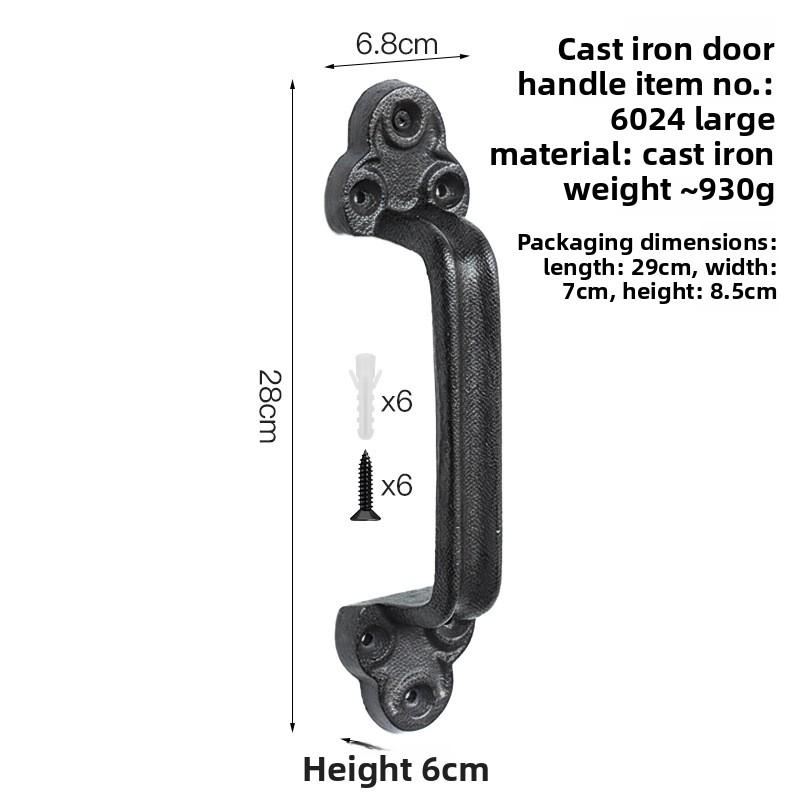 Vintage Cast Iron Door Handle Wall Decoration Simple Handle Old Bungalow Wardrobe Cabinet Door Handle Accessories
