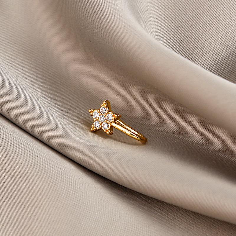 Украшения для тела с клипсами 1 шт., носовое кольцо в форме сердца и звезды, подарок, медная клипса для носа и ушей, поддельный пирсинг