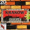 D Flat pc Винтажная Краков Польша Металлическая Настенная Табличка Ретро Польская Подходит для Поляков Коллекционеров Алюминий Ретро Город Краков