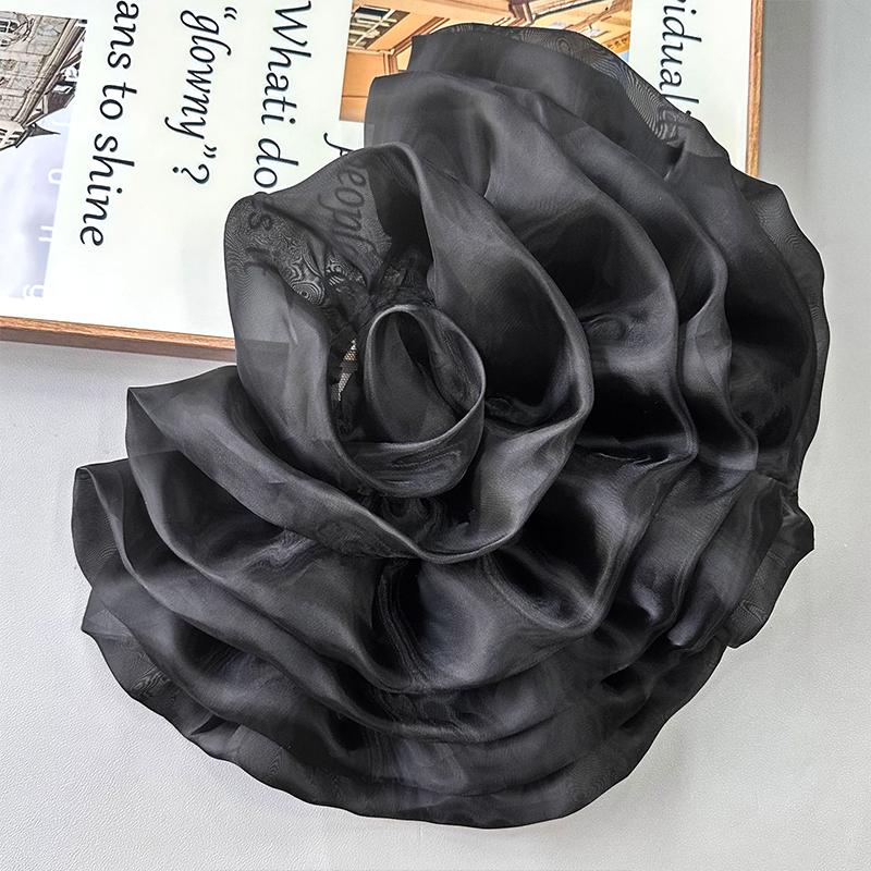 1Pc Manual Personality Clothing Accessories DIY Accessories Irregular Fashion Flower Decoration Three-dimensional Organza