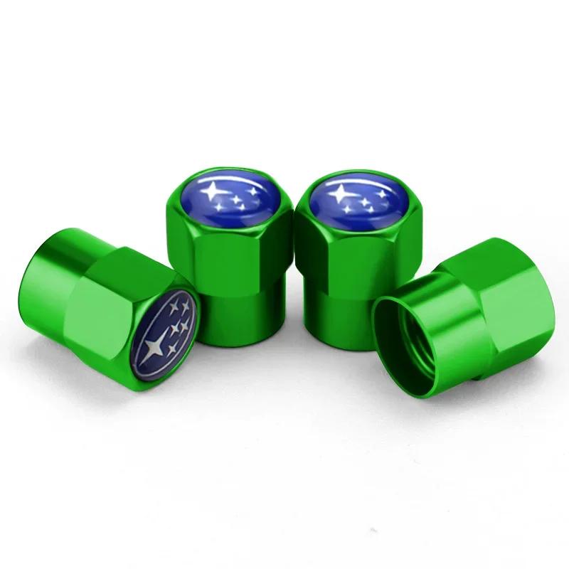 For Subaru WRX Forester XV Outback Impreza STI Legacy BRZ Tribeca 4pcs Car Wheel Tire Valves Tyre Stem Air Caps Cover X5