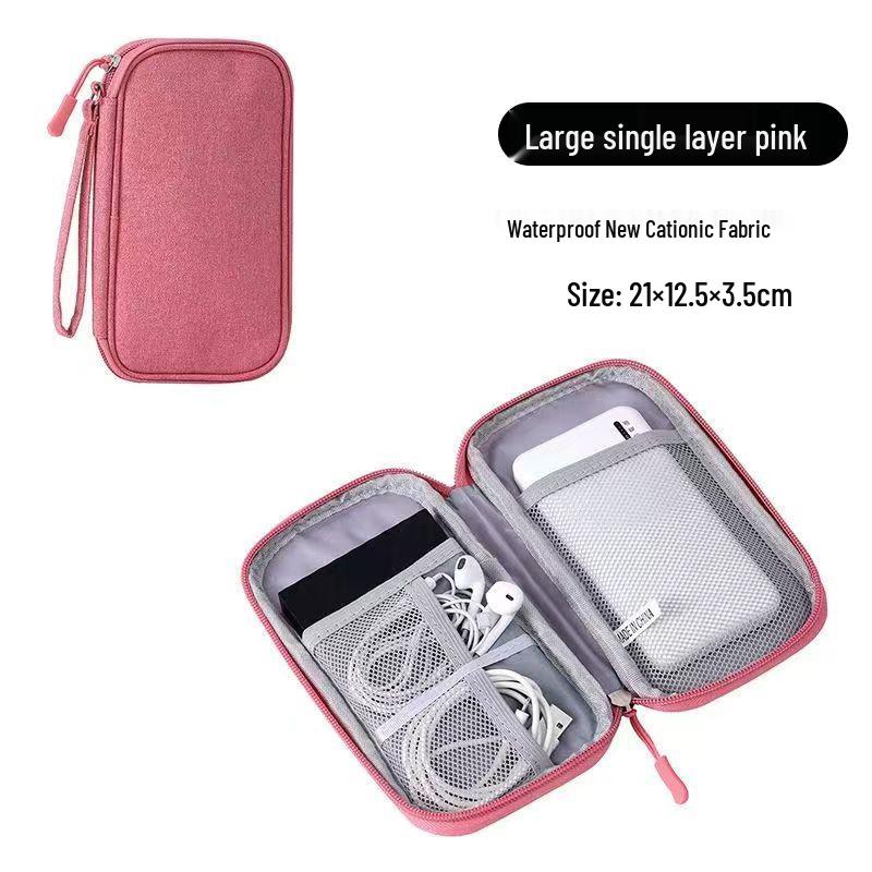 Портативная водонепроницаемая многофункциональная сумка для хранения большой вместимости для кабелей для передачи данных и зарядных устройств