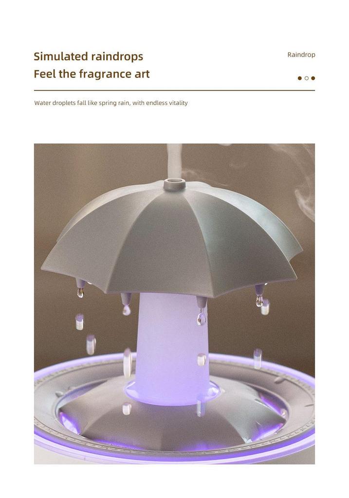 Rotating Water Drop Aroma Diffuser with Seven-Color Light and Large Mist Output