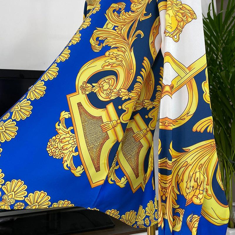 Мужская рубашка с длинным рукавом с модным цифровым принтом, лето 2023