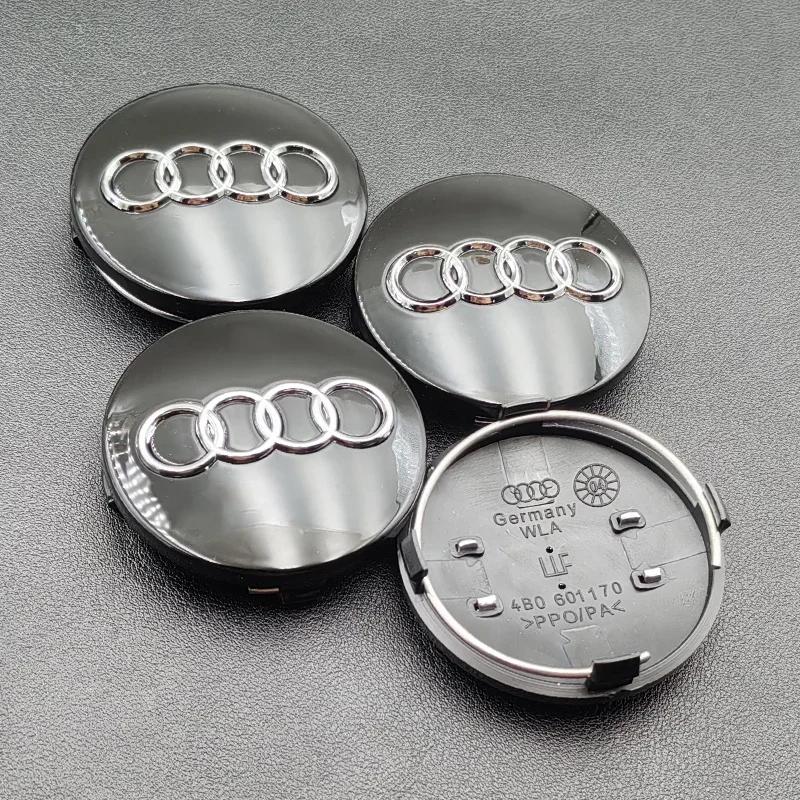 4 шт. Колпачки ступицы колеса для автомобиля Audi 60 61 68 69 Совместимы с A7 A8 S4 S6 A3 A4 A5 A6 Заглушка диска Эмблема Аксессуары 4B0601170