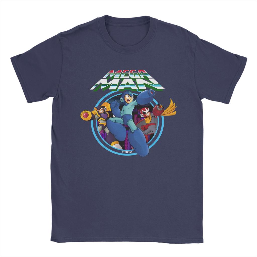 Men Women's Megaman X Vintage Mega Gaming T Shirt 100% Cotton Clothes Cool Short Sleeve Crew Neck Tee Shirt Adult T-Shirts