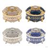 Crystal Enamel Oval Metal Vintage Jewelry Box Gift Ears Storage ,