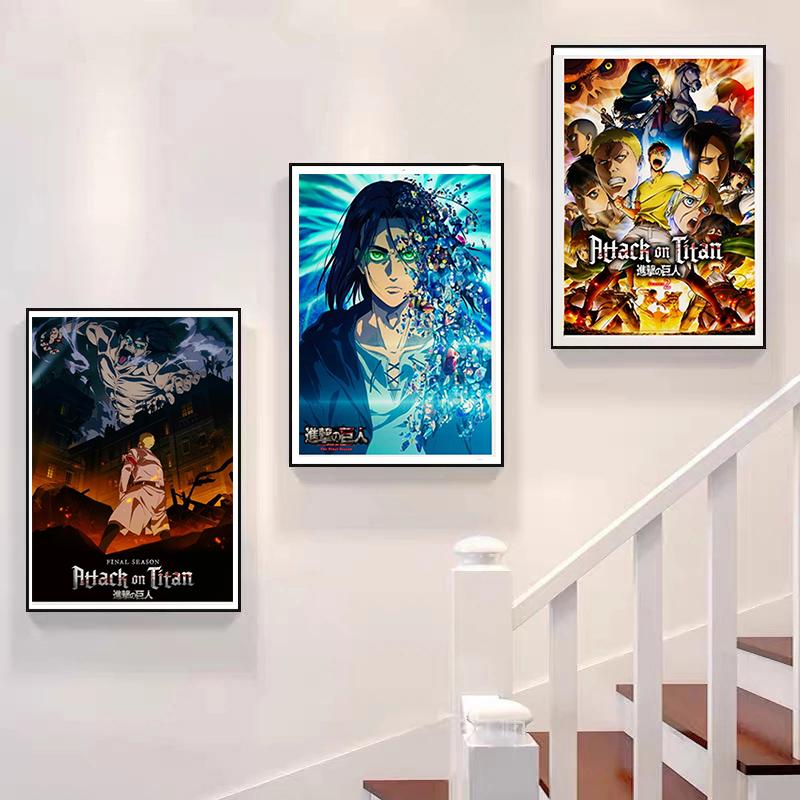 Атака Титанов холст плакат декоративные принты настенная живопись японское классическое аниме спальня гостиная диван настенное искусство украшение дома