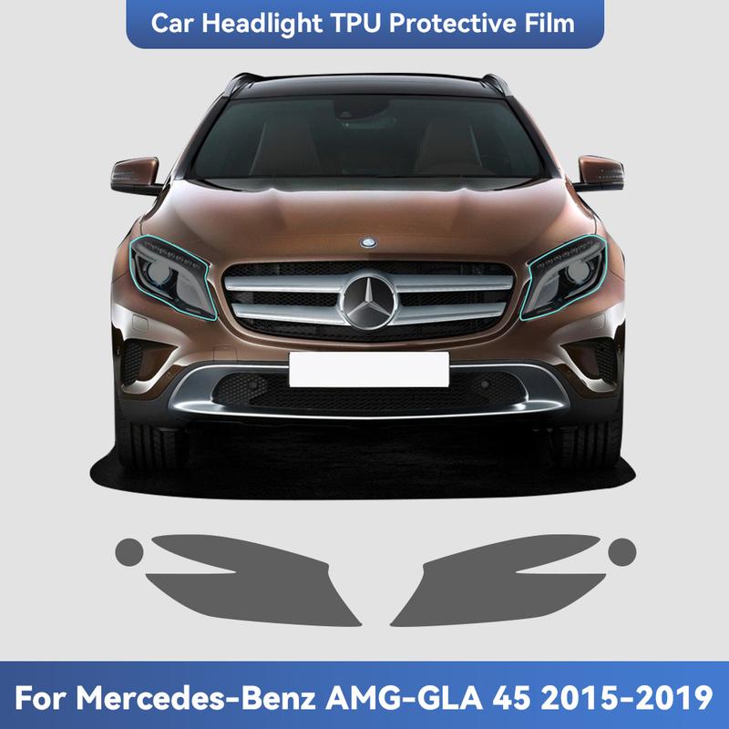 For Mercedes Benz AMG GLA 45 2015- TPU Headlight Anti-Scratch Transparent Modification Color Changing Protective Film