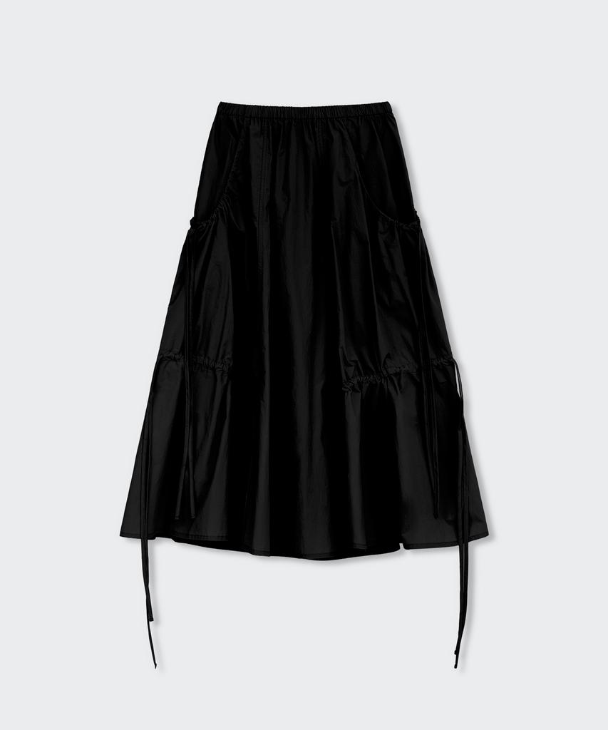 Musinsa Standard Woman Women'S Nylon Luchid Long Skirt [Black]