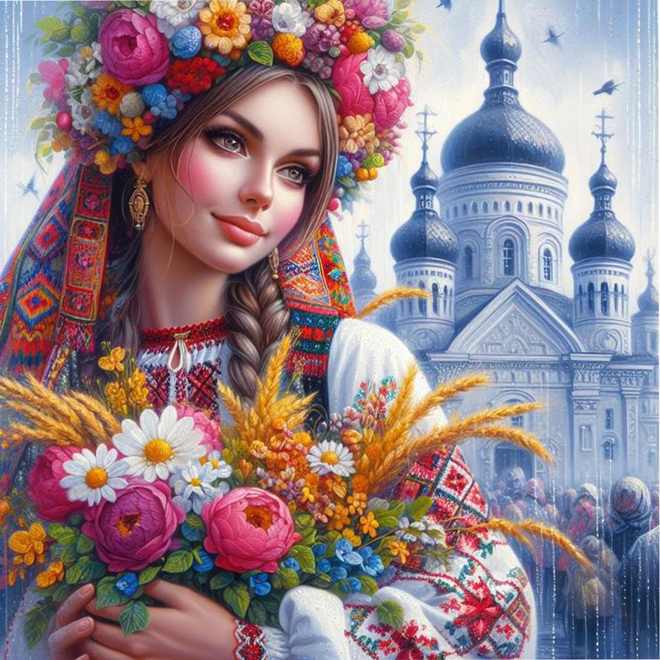 5DDIY Алмазная картина Новая серия Элегантный женский цветок Алмазное искусство Девушки Мозаика Вышивка Картина Настенное украшение