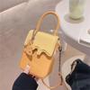 JIAERDI Sweet Cute Yellow Biscuit Handbag Women Chain Leather Square Small Purse Ladies Korean Casual Fashion Crossbody Bag 2025