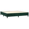 Box Spring Bed with Mattress Dark Green 200x200 cm Velvet