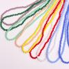 Simple Fashion Decorative 80-90Pcs Material Keychain Solid Color Diamond Crystal Glass Pointed Beads Earrings Fashion Accessories 4mm 1 String DIY