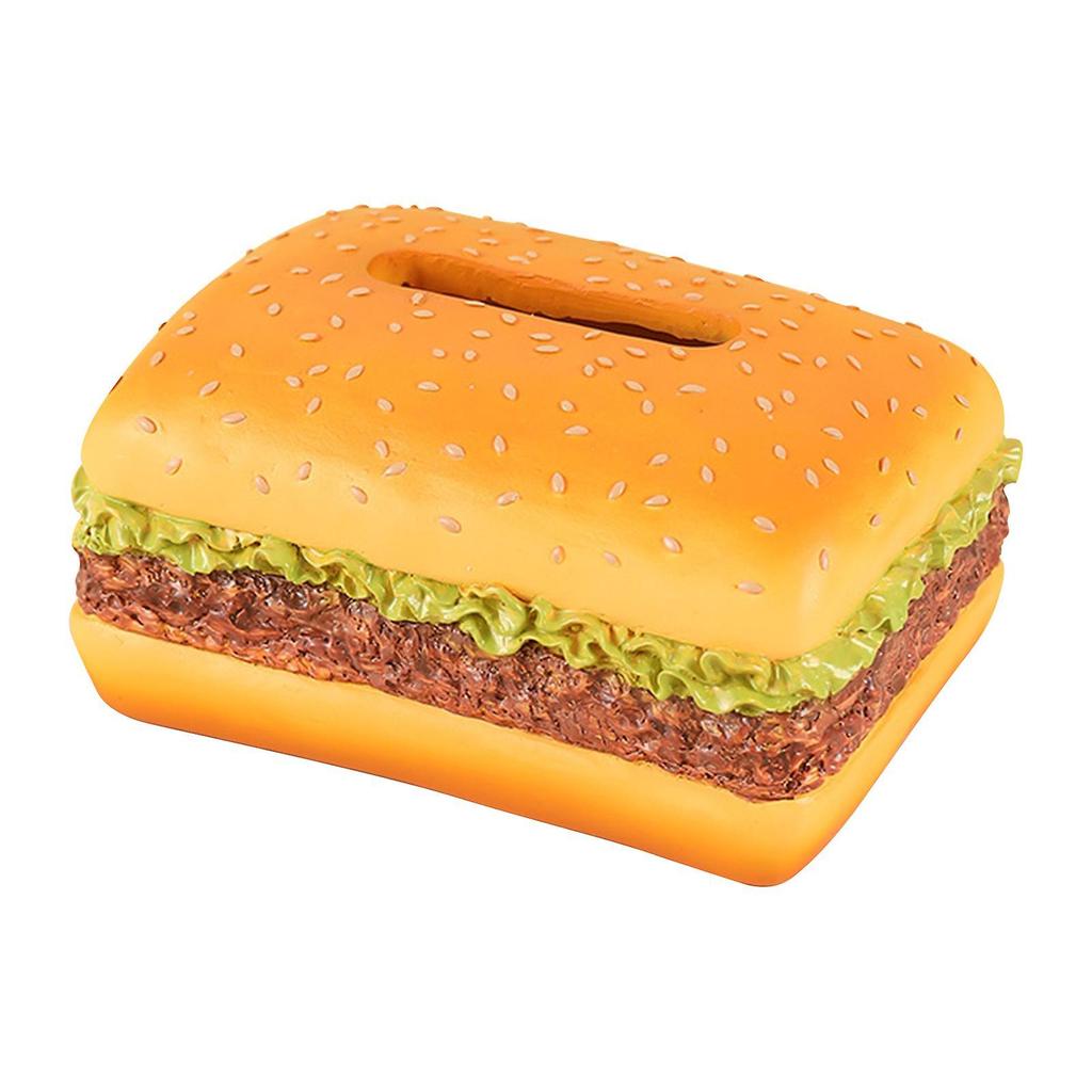 Charming Burger Tissue Box Living Room Coffee Table Plastic Paper Towel Storage Box for Kitchen Dining Room